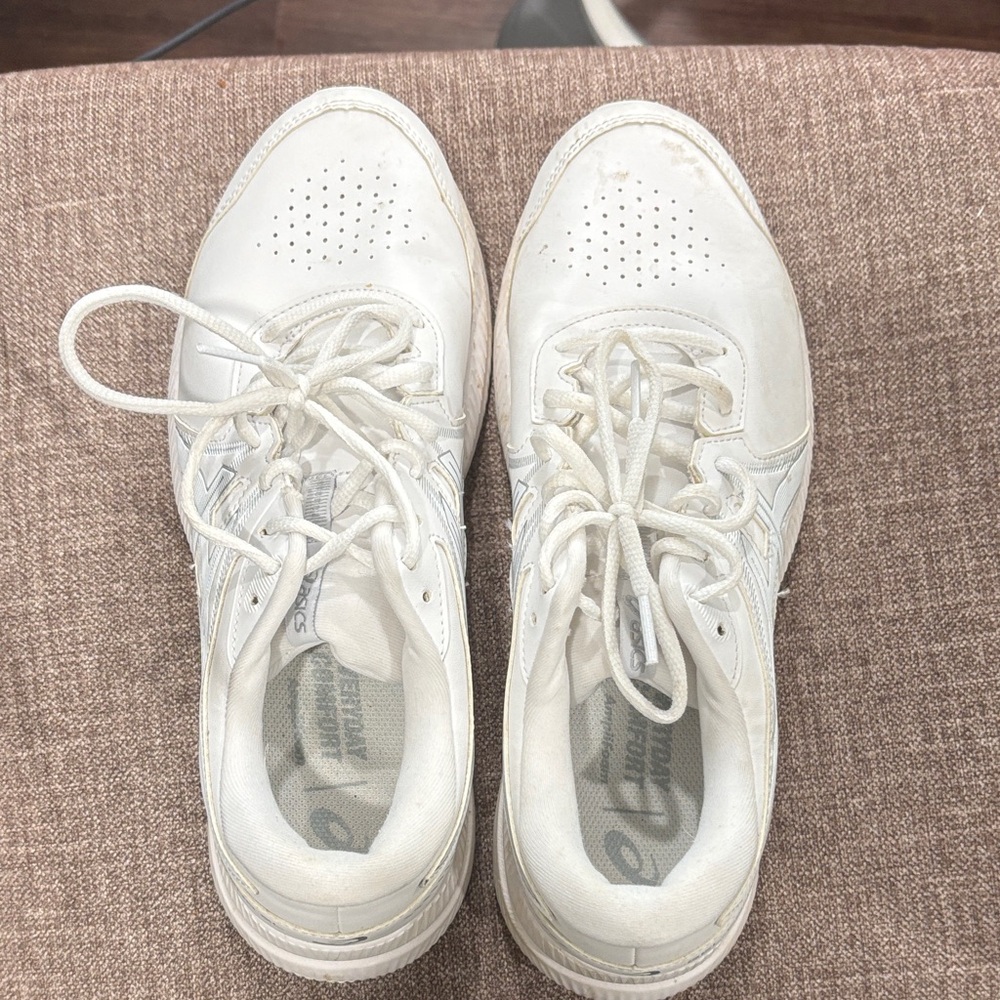Women's ASICS White Leather Sneakers 10.5